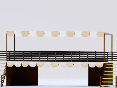 Amusement Park - Building 3  Low-poly 3D model