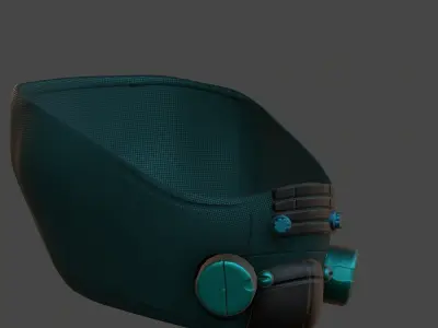 Gas mask helmet 3d model scifi Low-poly  Low-poly 3D model 319