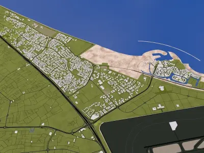 Muscat City Oman Low-poly 3D model