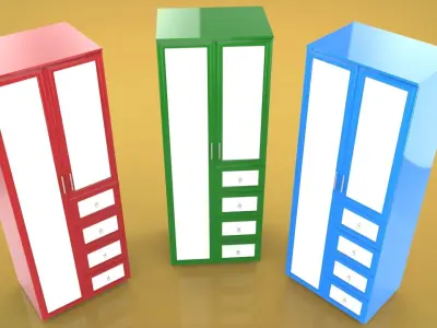 Wardrobe two-door  3D model