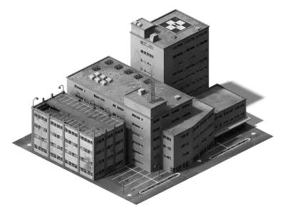 Different dimension - building 05 3D model