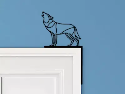 Wolf Door Corner Decor 3D print model get