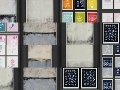 Collection of Picture Frames - 20 sets 3D Model Pack 8
