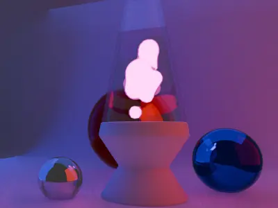 Animated lava lamp Free low-poly 3D model