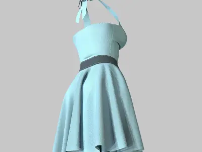 Dress light on mannequin 3D model