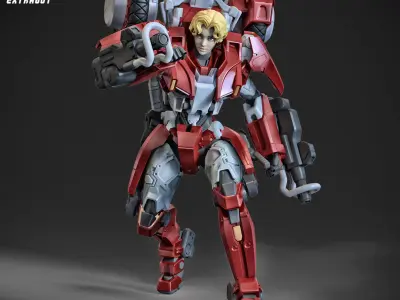 Scifi Battle Mech Frame 100mm 3D print model