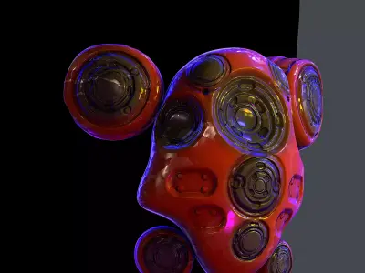 Gas mask helmet 3d model scifi Low-poly Low-poly 3D model Low-poly 3D model