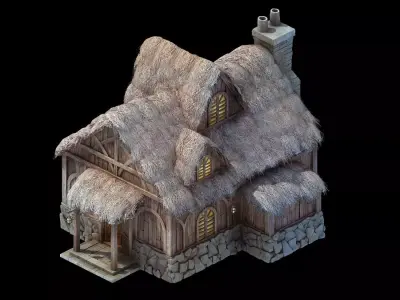 Glacier Ancient Land - Snowy Residence 01 3D model
