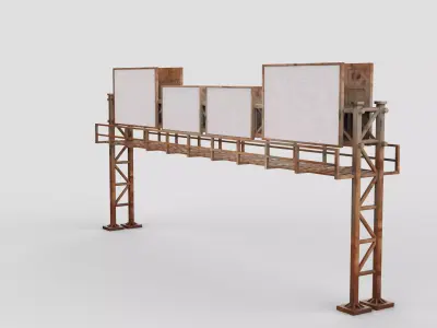 Highway Sign 02 3D model