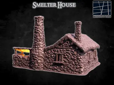 Smelter House Tabletop Terrain 28 MM 3D print model