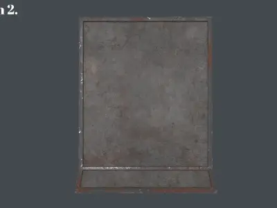 Concrete Wall Barricade Barrier 3D model