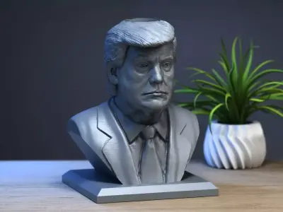President trump bust pen holder Perfect Gamer Gift 3D print model