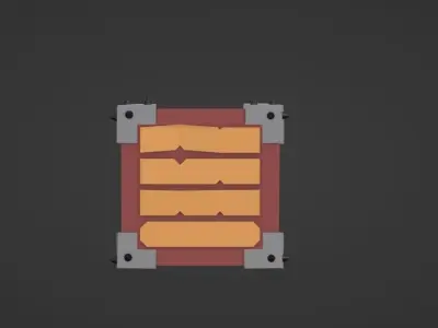Box LowPoly 3dmodel free for games Texture
