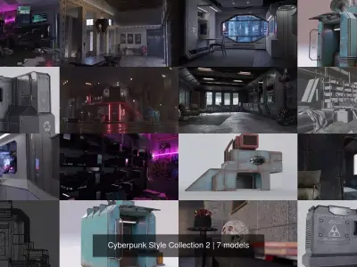 Cyberpunk Style Collection 2 3D Model Pack