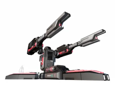 Sci-fi Turret F49 3D model