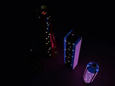 Sky scrapers 3D model