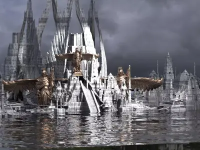 Angelic Pyramid City of Ascension Extended 3D model