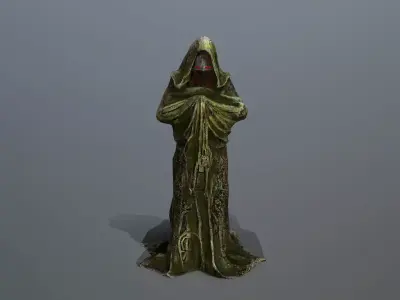 old statue Low-poly 3D model