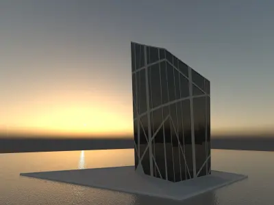 building  on  sea 3D model