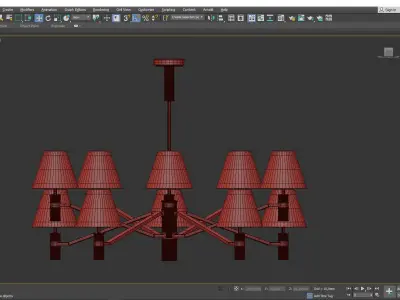 RIGDON 10 ARM CHANDELIER Low-poly 3D model