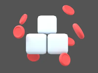 Blood Sugar Levels Icon V1 001 Low-poly 3D model