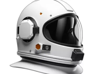 Modern SciFi Astronaut Helmet Low-poly 3D model