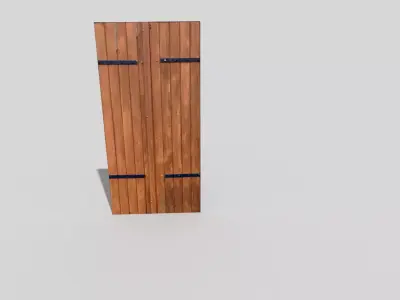 low poly door wooden Low-poly 3D model buy