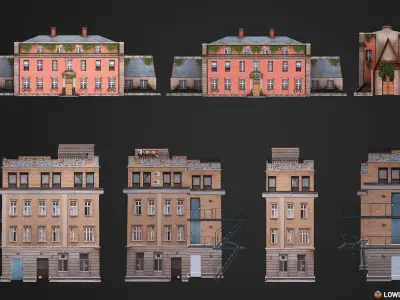 City Constructor Low-poly 3D model