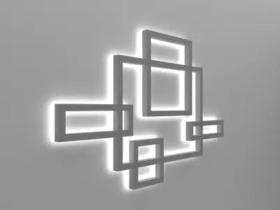 wall  light Low-poly 3D model