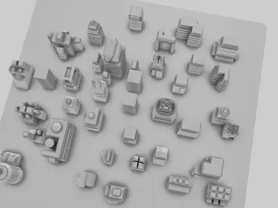 Simple City Concept 3D model
