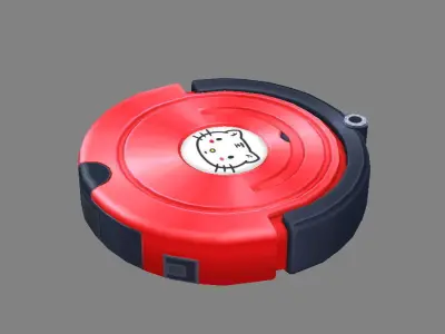 Cartoon  Robot Vacuum Cleaner Low-poly 3D model