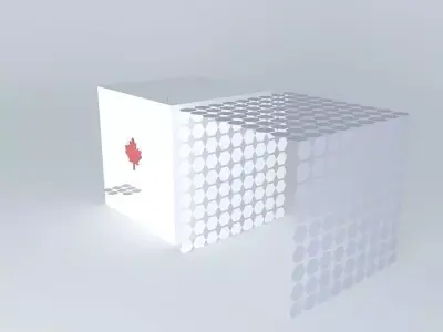 d cube with light Free 3D model