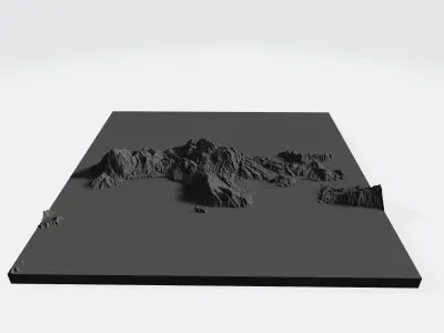 SAMOS - GREECE - 3D MAP 3D print model