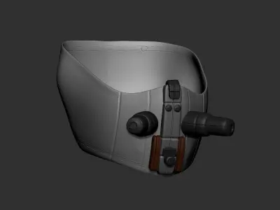 gas mask helmet scifi high poly sculpt 3D model