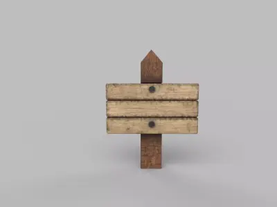 Road sign Low-poly 3D model get