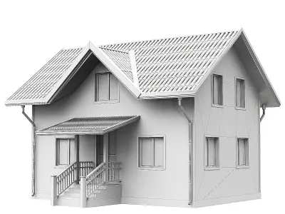 wooden house 6 3D model