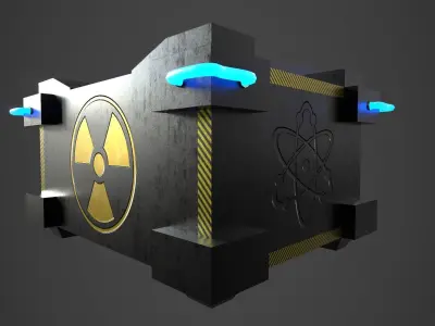 Scifi Crate Low-poly 3D model order