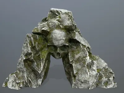 Skull Cave Low-poly 3D model