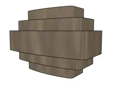 Small Interior Bronze Wall Lamp by Jules Wabbes 3D model