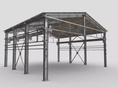 Hangar Low-poly 3D model