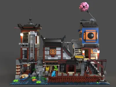 Lego Ninjago city 3D model