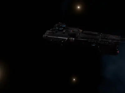 the space Low-poly 3D model