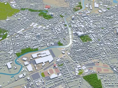 York Pennsylvania USA Low-poly 3D model