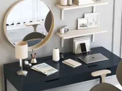 Womens dressing table and workplace 3D model