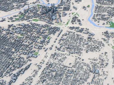 Fort Worth City Texas USA 3D model