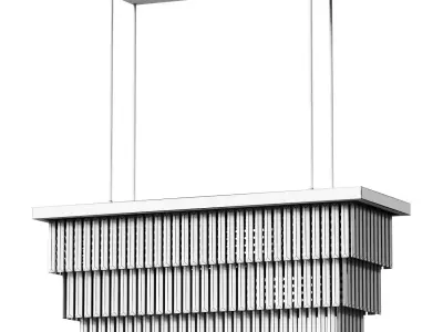 Pendant chandelier chrome Odeon L80 3D model