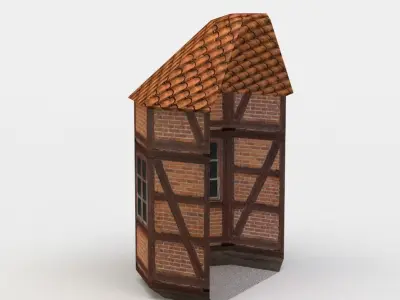 House oriel Low-poly 3D model