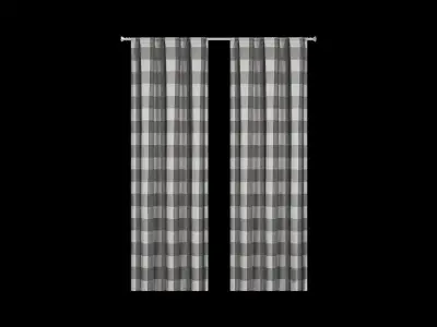 Set Of 5 Curtains 3D model