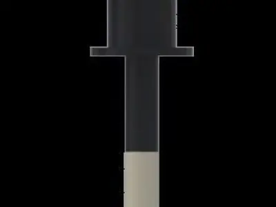 Candles with holders 3 different sizes architectural scene light Low-poly 3D model