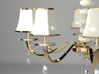 Golden Chandelier 3D model
